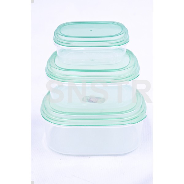 Container 03 Pcs Oval