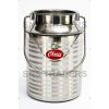 Milk Can with Lid - Silver Line